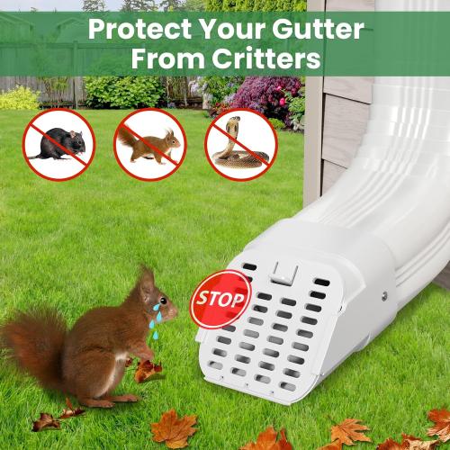 2-Pack Type-A 3 x 4 or 2 x 3 Gutter-Downspout Guard, White