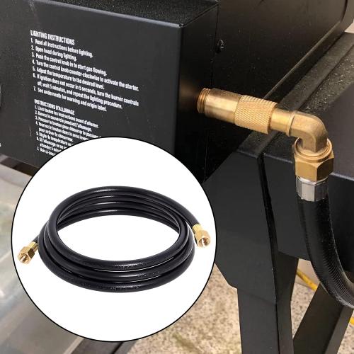 Wadoy 3/8 Propane Hose Extension, Propane Gas Extension Connection Hose 8 Foot 2 Pack 3/8 Female Flare x Female Flare Quick Connect RV BBQ Grills Hose