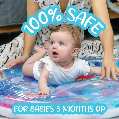 Tummy Time Water Mat for Babies - Xtra Large Sensory Baby Water Mat for Tummy Time & Motor Development - Leak-Proof Water Pad, Durable Infant Water Play Mats for Baby Boys & Girls 3 Months