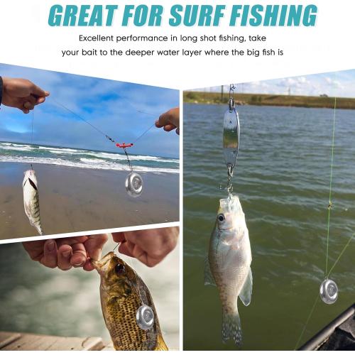 Disc Sinkers Fishing Weights, Coin Fishing Sinkers Weights Saltwater Surf Fishing Weights Bottom Drifting Trolling Catfishing Fishing Sinkers Saltwater Gear Tackle 6oz