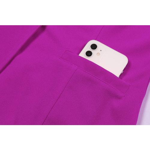 Women Long Sleeve Button Blazers Work Casual Office Notch Lapel Business Open Front Blazer Jacket with Pockets SIZE SMALL