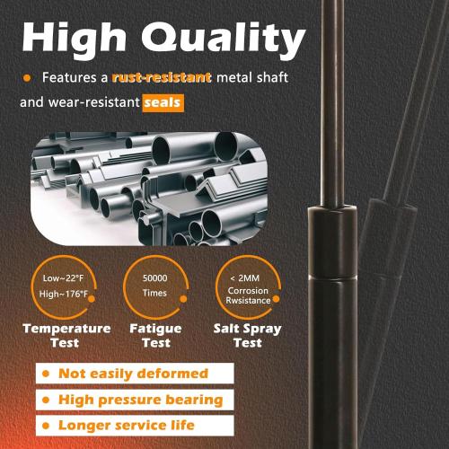 2PCS 24.69IN Rear Back Liftgate Lift Support Tailgate Hatch Shock Struts Compatible with Cadillac 02-04 Escalade EXT ESV / 01-03 Suburban Yukon XL 1500 2500/95-03 Tahoe / 94-03 Yukon