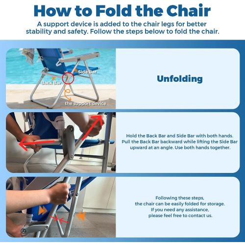 SUNNYFEEL Oversized Tall Folding Beach Chair Lightweight, 17 Portable Sand Chair for Adults Heavy Duty 500 LBS with Cup Holders, Foldable High Camping Lawn Chairs for Camp/Outdoor/Picnic/Sports | Aluminum Frame