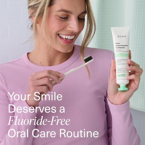 Boka Toothpaste - Fluoride Free Toothpaste, Nano Hydroxyapatite Toothpaste | Appropriate for Sensitive Teeth - Adult Oral Care - Ela Mint - 4 Oz, 1PK