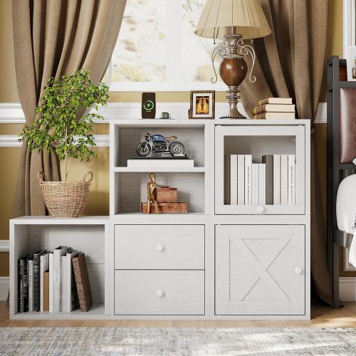 FUSUNBAO Magic DIY Cube Storage Organizer Stackable Cubes for Home Books Clothes Toy -Modular Cubby Storage System-Office Cubical-Bookcase Closet (Pure White-Washed, 1 Layer Cube)