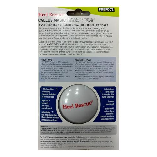 2 pack ProFoot Heel Rescue Callus Magic Remover & Smoother, 1 ea