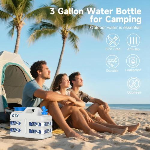 Gallon Water Jug with Spigot, Portable Water Tank BPA Free, Leak-Proof Water Containers for Camping Water Storage Containers for Emergency Outdoor Hiking