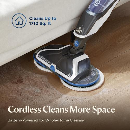 BISSELL Spinwave Cordless Hard Floor Expert Spin Mop Cleaner 18V with washable mop pads for sealed hard floors