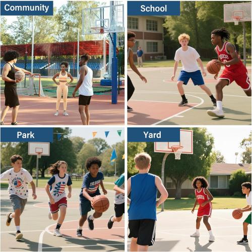 Basketball Hoop Anchor Kit, Universal Fit Ground Anchor Kit, Basketball Mounting Kit for Easy Relocation and Compatible with All Basketball Goals