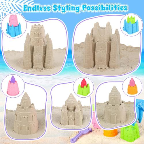 IVENRXIU Beach Toys,Sandcastle Building Kit,Outdoor Toys for Kids Ages 3-10 ‼️MAYBE MISSING PEICES‼️