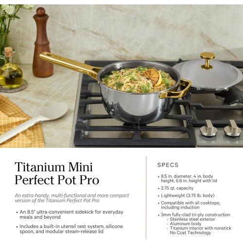 Our Place Titanium Pro Cookware Set | Pots and Pans Set with Always Pan Pro, Perfect Pot Pro & Minis | Non-Toxic No-Coating Nonstick | Induction & Oven-Safe up to 750°F | Gold