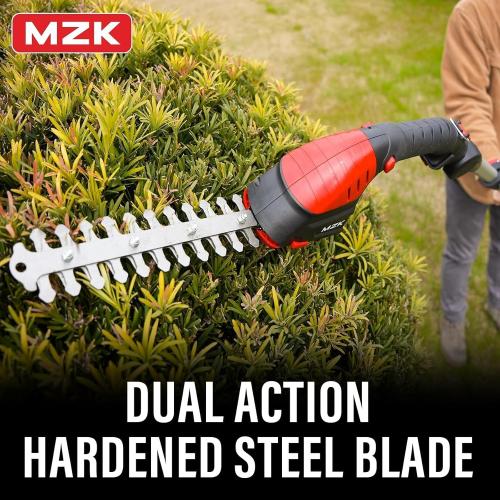 MZK 3-in-1 20V Pole Mini Hedge Trimmer & Grass Shear, 13ft Reach, Electric Hedge Trimmer with Extension Pole, Multi-Angle for Garden, Lawn(Battery and Charger Included),HT08D11