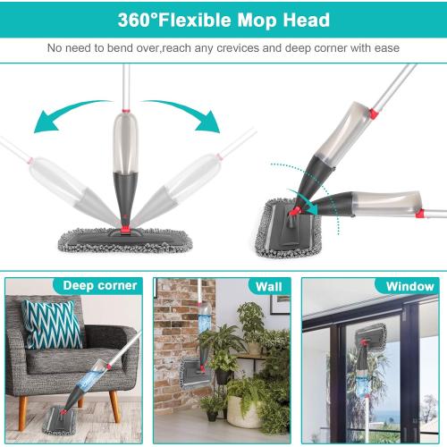 CLDREAM Spray Mop for Floor Cleaning with 3pcs Washable Pads