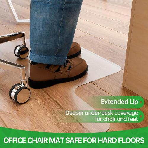 Office Chair Mat for Hardwood Floor, 48 x 36 Clear Desk Chair Mat for Hard Floors, Easy Glide Computer Chair Floor Mat for Home Office Rolling Chairs