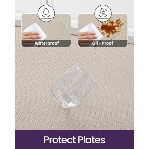DEXI Kitchen Floor Mats Cushioned Anti Fatigue, 23x94, Large Long Standing Runner Rug Waterproof, Comfort Memory Foam Padded for Front Sink Laundry, Beige