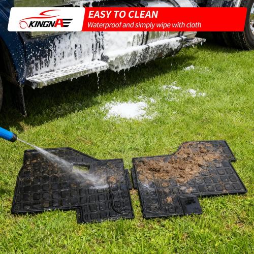 Floor Mats Compatible with Kenworth 2013-2024 T680/2014-2023 T880/2019-2023 W900S/2013-2020 Peterbilt 579/2014-2020 Peterbilt 567 TPE All Weather Guard Protector Floor Liner Accessories
