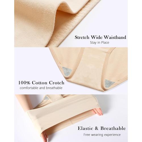 Size 5 CAILECOTTON Womens Underwear Cotton Briefs for Women Plus Size Panties for Women Pack 2/5