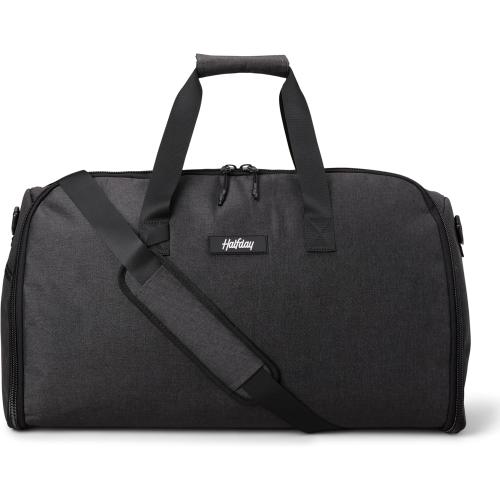 Halfday Convertible 2-in-1 Garment Duffel Weekender Bag 45L | Wrinkle-Free Travel, Hanging Suit Compartment, Shoe Pockets, Trolley Sleeve. Durable & Water-Resistant Carry-On, Shadow