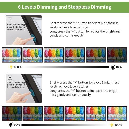 Color Grey Zocelight Light Box A3 with Bag/Stand,3000mAh Battery,Rechargeable led Light pad,3 Colors dimmable and 6 Brightness dimming Light Table for Diamond Painting,Drawing,Sketching,Tattoo,Vinyl Weeding