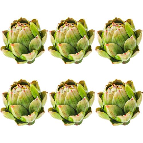 14 Pcs Small Green Faux Artichokes Fake Artichokes Artificial Vegetables and Fake Fruits Artichoke Bowl Filler for Home Kitchen Centerpiece Tabletop Decorations