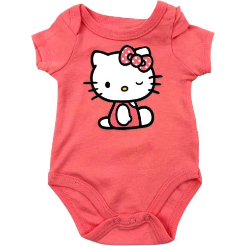 Hello Kitty Baby Girls’ 3-Pack Bodysuit – Infant Cotton Onesies Clothing Set