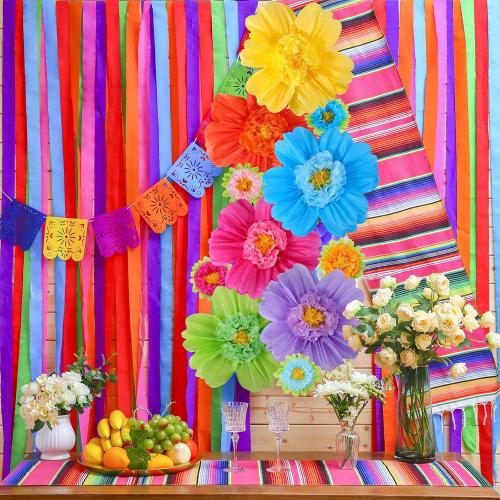 TaoBary Giant Tissue Paper Flowers, 20,10, Rainbow Color, 12 Pcs