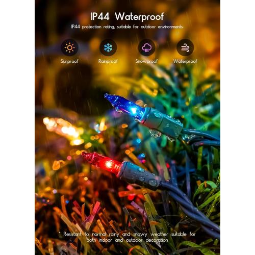 Minetom Red White Blue Lights Green Wire 100 Count 4th July Decoration | Patriotic Christmas Mini String Lights Waterproof for Indoor Outdoor Xmas Holiday Party Patio Independence Day Decoration