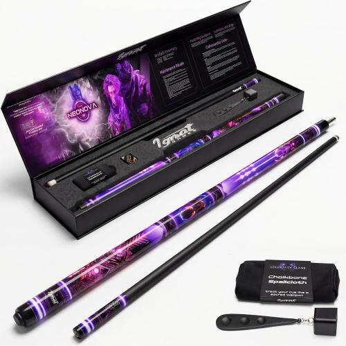 IgnatGames Premium Pool Cue Stick – 58 2-Piece, Canadian Maple Cue with 12.5mm AirStrike Shaft, Premium Case & Accessories