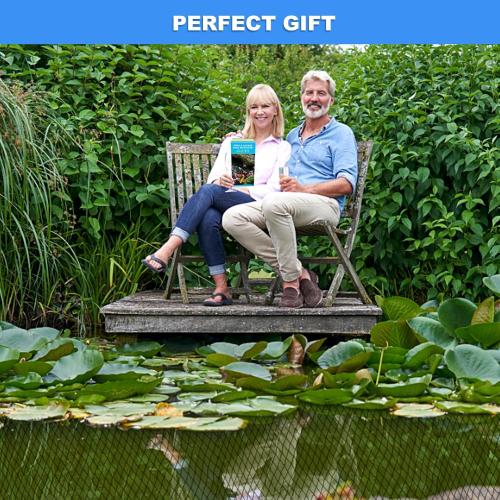 Pond Netting, 15 x 20FT Heavy Duty Pond Net for Koi Ponds, Garden Pool Fine Mesh Netting Kit for Leaves, Protects Koi Fish from Birds Cats Predators, with 14 Stakes and 30 Cable Zip Ties