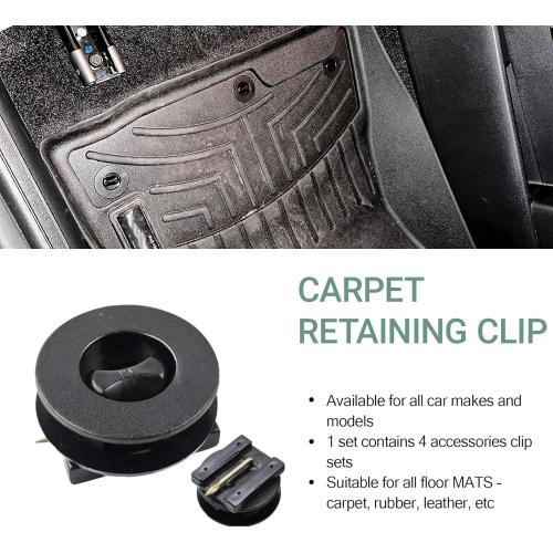Boursin 4 floor mat fastener clips