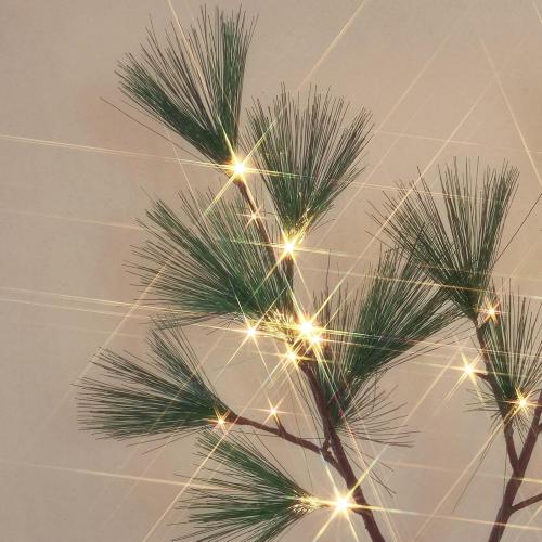 Hairui Lighted Christmas Pine Garland 6FT with Timer, Garland with Lights USB Powered and Battery Operated for Home Fireplace Table Christmas Decoration