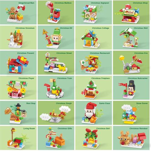 Santa’s Workshop Advent Calendar 2025 Building Set for Kids – 24-in-1 Christmas Holiday Countdown Gift with 24 Days of Surprise Figures, Party Favors Building Block for Boys & Girls Ages 6