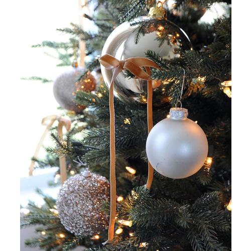 SIMISI RIBBON 24Pcs Camel Christmas Velvet Ribbon Bows Decorations Xmas Ornaments Vintage Decor for Tree, Wreath, Garland (3/8'' Width, 5 * 7 inch)