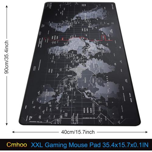 XXL Professional Large Mouse Pad & Computer Game Mouse Mat (35.4x15.7x0.1IN, Map) (90 * 40 Map)