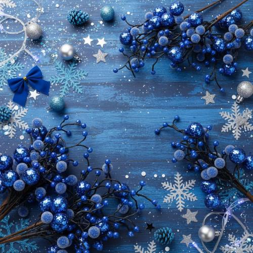 Syhood 12 Pack 11.8 Inch Valentines Glitter Holly Berries Stems Artificial Frosted Berries Picks for Christmas Tree Garland Wreaths Vase Fillers DIY Crafts Holiday Wedding Home Decor(Royal Blue)