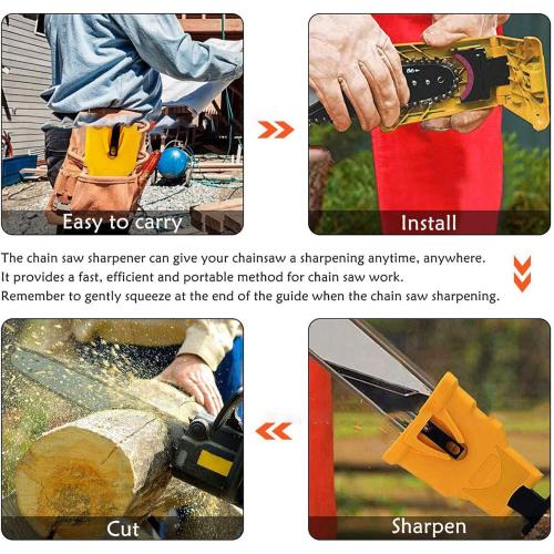 Chainsaw Sharpener for 12''-22'' Chain Saws Universal Chain Saw Sharpener Tool, Portable Chainsaw Chain Sharpener, Chainsaw Blade Sharpener Kit Quick Sharpening and Easy to Use