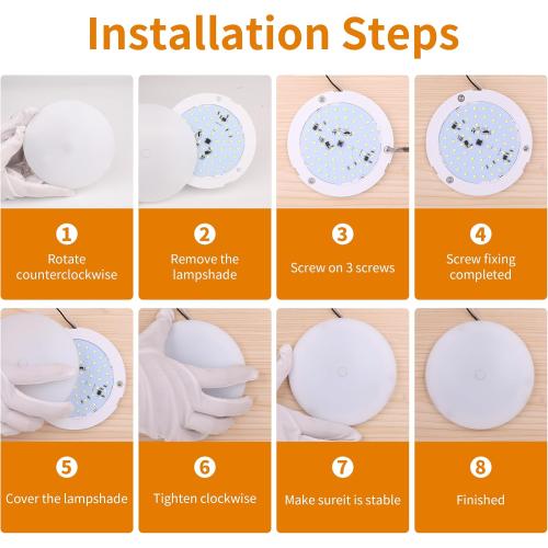 RV Lights Interior, 5 Inch RV LED Ceiling Puck Light Dimmable 12 Volt LED Lights, 12V RV Puck Lights Led 4.5W Milky Frosted RV Ceiling Dome Light for Camper Van Trailer Boat