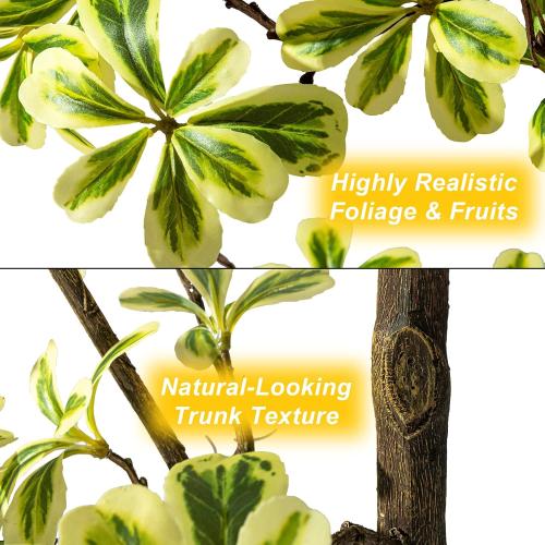 Bailikang 8FT Artificial Black Olive Tree Artificial Olive Plants, Tall Faux Olive Tree Faux Silk Plant Fake Plant Ultra-Realistic Silk Leaves & Natural Trunk Indoor Outdoor Use