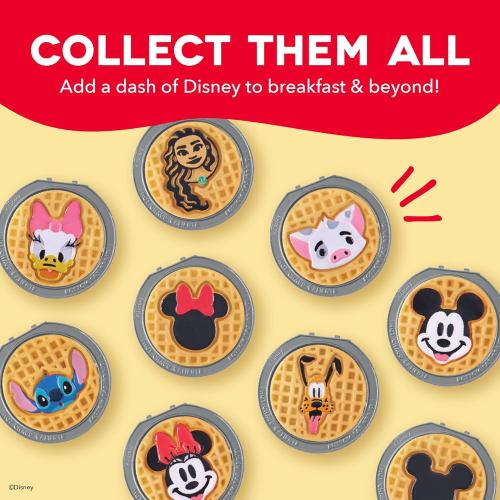 Dash MultiMaker Mini System Removable Plate Set - Ceramic, Nonstick Replacement Plates for Fun-Shaped Waffle Breakfast - Waffle Maker Not Included - 4-Inch - Two-Pack - Mickey & Minnie