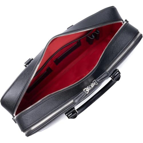 Maverick & Co. Manhattan Double-Zip Leather Laptop Bag – 16” Briefcase for Men, Stylish Business Travel & Work Bag, Durable