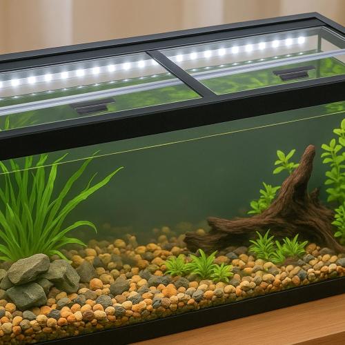 2PCS Set 22.08x16.57x0.16in（Each Piece） Clear Tempered Glass Canopy,75/90/110 Gallon Aquarium Fish Tank Hoods for Aqueon