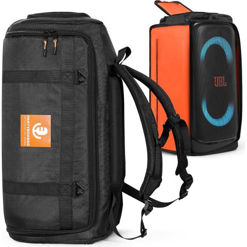 Speaker Bag Travel Case Replacement for JBL Party Box Series, Portable Speaker Carry Tote Bag Backpack for JBL Partybox 320 Black