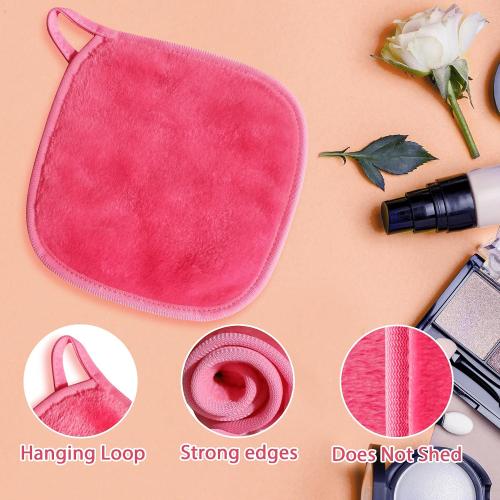 NATWAG | Reusable Update Makeup Removing Microfiber Cloth for Sensitive Skin | Washable Makeup Remover Towels | Natural Facial Cleansing Towels (6”x 6”, 12 Pack/Pink)