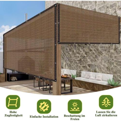 Shade Cloth for Garden,80% Mesh Tarp with Grommets Shade Cloth for Greenhouse,Patio,Vegetables,Plants Cover and Chicken Coops,Coffee Shade Net for Outdoor Garden