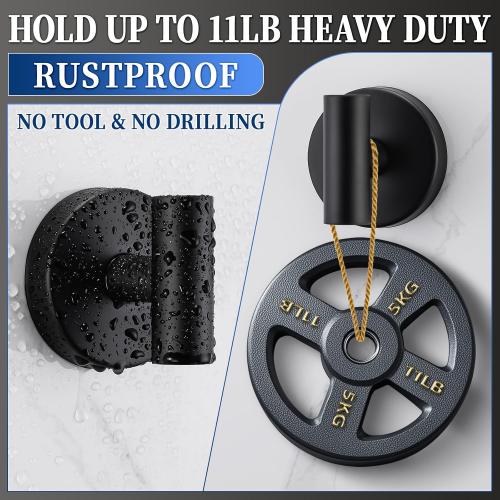 Heavy Duty Reusable Suction Cup Hooks for Shower - No Drill Bathroom/Glass/Mirror/Tiles & Metal and Smooth Non-Porous Surfaces for Towels, Robes, Loofahs(4, Matte Black)