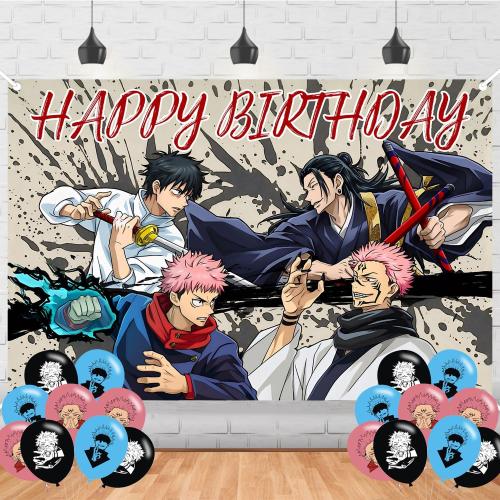 Jujutsu Anime Kaisen Birthday Backdrop,Poster for Jujutsu Anime Kaisen Theme Party Decorations Anime Birthday Supplies Background Studio Shoot Photo Props