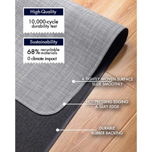 Office Chair Mat for Hardwood Floor Under Desk Computer Rolling Chair Mat for Wood/Tile Floor Non-Slip Heavy Duty Desk Rug PVC Plastic Hard Floor Protector 36 x 48 (Mist)