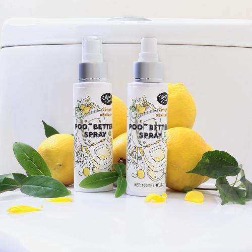 Clean-n-Fresh Toilet Spray, 6.8 Fl.oz Poo Spray | Up to 400  Uses, 100% Natural Plant Essential Oil Citrus Scent, Bathroom Deodorizer
