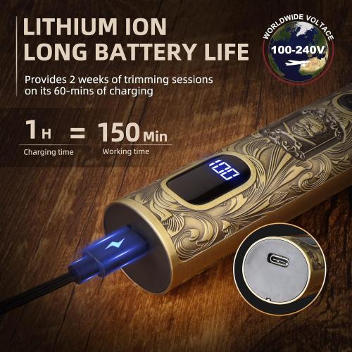 Ufree Beard Trimmer for Men, Electric Razor Shaver, Cordless Hair Clipper Shaving Kit for Mustache Body Nose Ear Hair Facial, Adjustable Beard Grooming Kit Birthday Gifts for Men