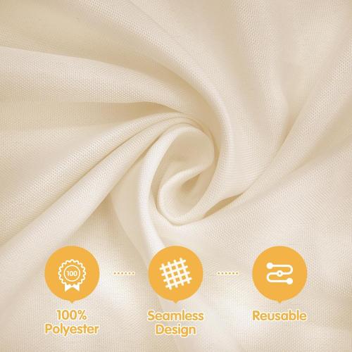 BRILLMAX 8 Pack Beige Tablecloths 60 x 102 Inch for 6ft Rectangle Tables - 150 GSM Polyester Fabric, 15 Standard Drop, Water, Stain & Wrinkle Resistant Cloth Cover for Wedding Banquet Dining Buffet